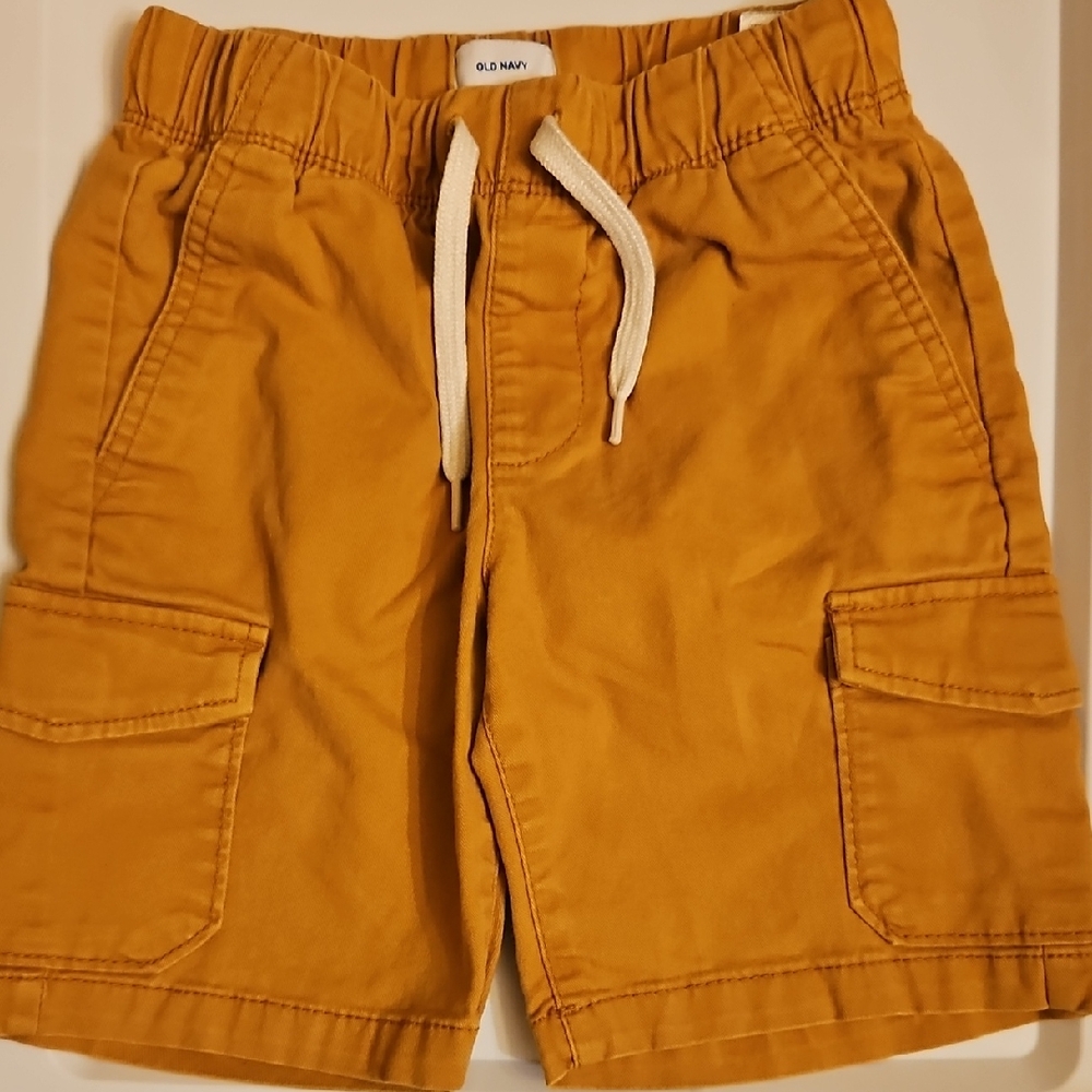 Old Navy Yellow Cargo Shorts Elastic Waist